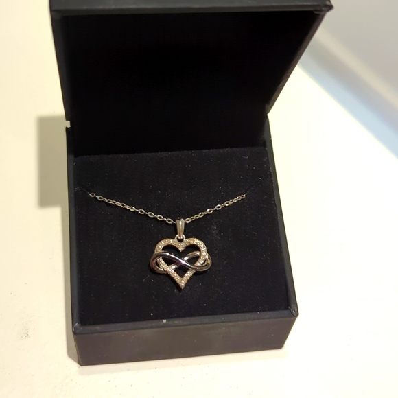 SS diamond heart pendant - Picture 1 of 4